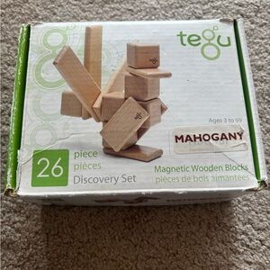 Tegu Magnetic Wooden Blocks Discovery Set - Mahogany